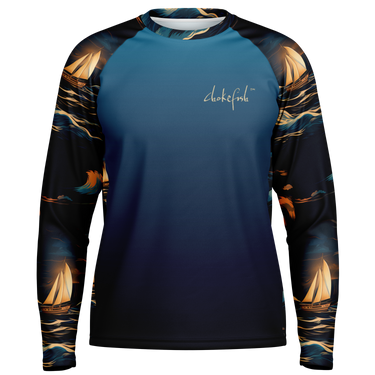 Chokefish™ Long Sleeve Every Day All Weather Trees&Boats Shirt Men's-015